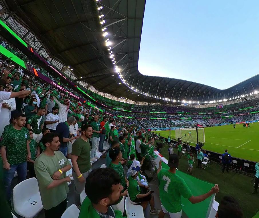 Media Taking pictures of Saudi Fans