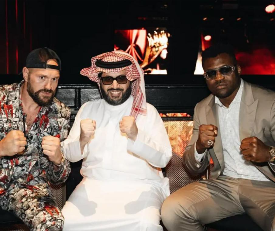 Turki Al Sheikh at Fury vs Ngannou boxing fight